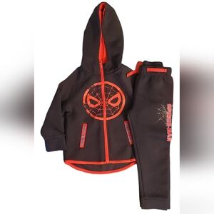 Marvel Boy's Spider Man 2 piece Hoodie Jacket and Pants Set